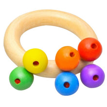 Load image into Gallery viewer, Baby Wooden Rattle Bell