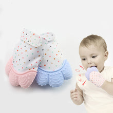 Load image into Gallery viewer, Baby Silicone Mitten Teething Glove Natural Sucking Fingers